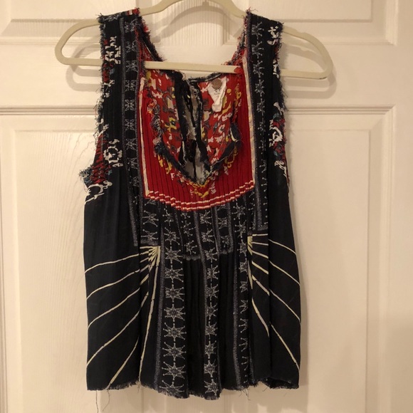 FP ONE hippie/bohemian sun rays tied back tank - Picture 5 of 8